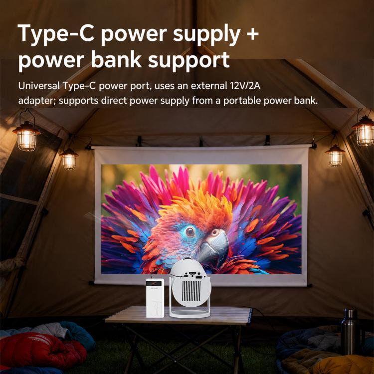 HY300Pro+ Mini Android 13 Short-Throw Projector HD Portable Home Projector EU Plug(White) - Image 8