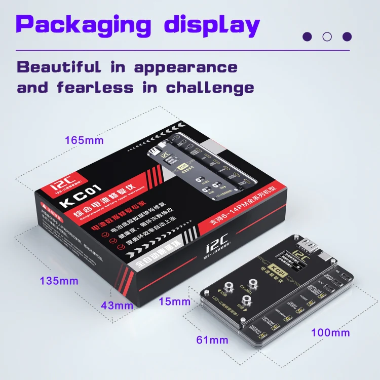 i2C KC01 Multi-function Comprehensive Battery Repair Instrument for iPhone 6-14 Pro Max, Version:Standard Version - Image 3