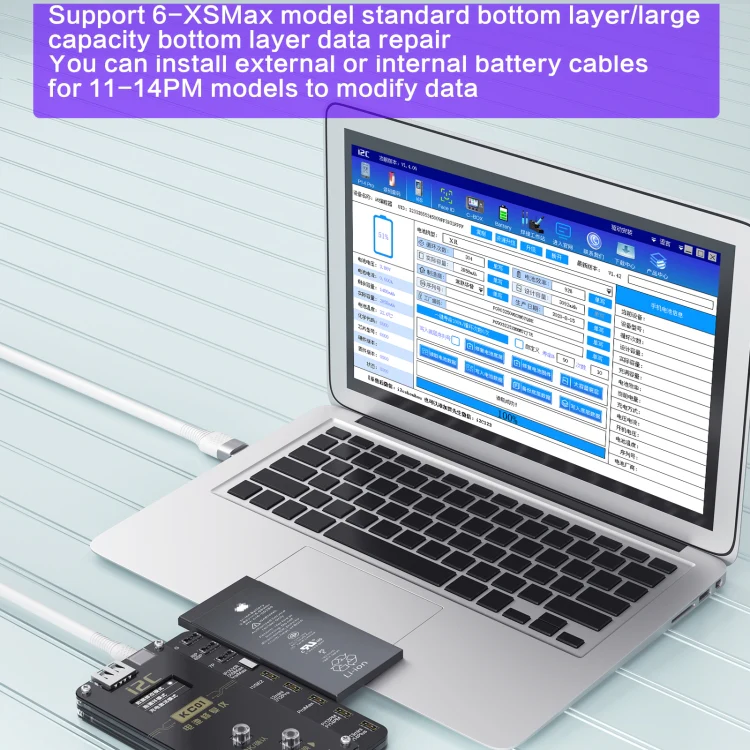 i2C KC01 Multi-function Comprehensive Battery Repair Instrument for iPhone 6-14 Pro Max, Version:Standard Version - Image 5