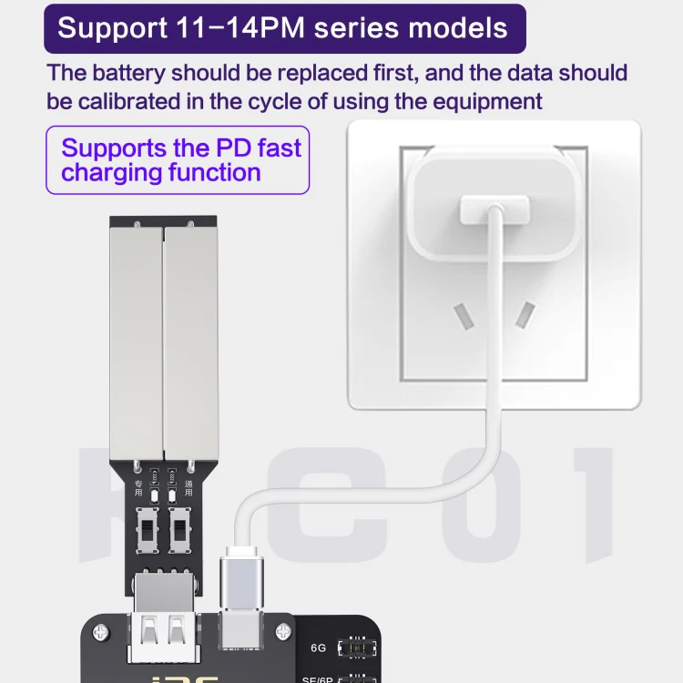 i2C KC01 Multi-function Comprehensive Battery Repair Instrument for iPhone 6-14 Pro Max, Version:Standard Version - Image 7