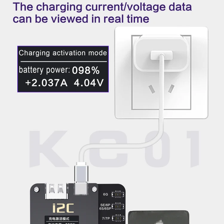 i2C KC01 Multi-function Comprehensive Battery Repair Instrument for iPhone 6-14 Pro Max, Version:Standard Version - Image 8