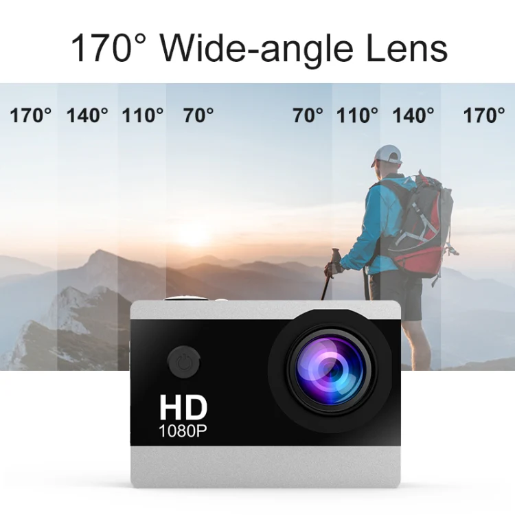 I5-358 2.0 inch IPS HD Screen Wide Angle Action Camera(Black) - Image 10