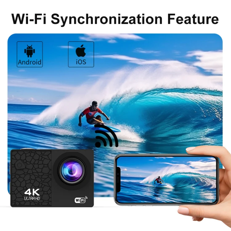 I5-360 2.0 inch IPS HD Screen Wide Angle 4K Action Camera, Specification:with Remote Control - Image 5