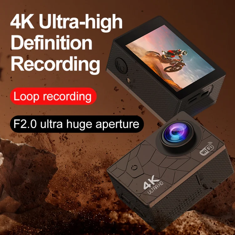 I5-361 2.0 inch IPS HD Screen Wide Angle 4K WiFi Action Camera, Style:without Remote Control - Image 4