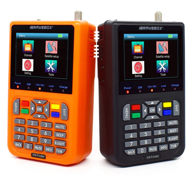 iBRAVEBOX V9 Finder Digital Satellite Signal Finder Meter, US Plug(Orange) - Image 3