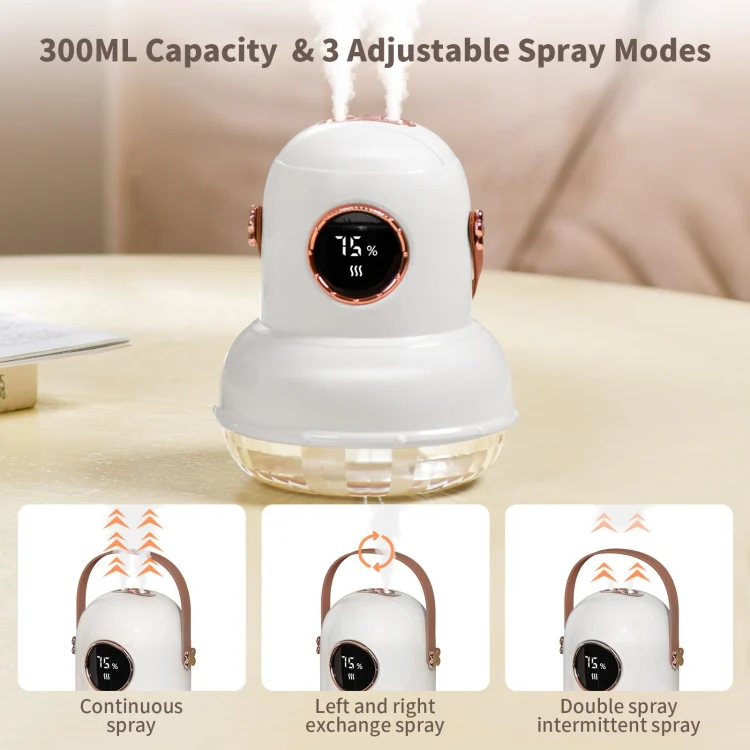 ICARER FAMILY IF-JS01 USB Charging Desktop Night Light Dual-spray Humidifier, Color: Green (Digital) - Image 5