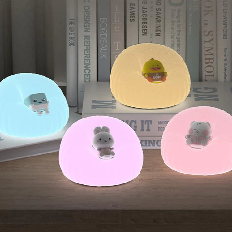 ICARER FAMILY  IF-YD01 Cartoon Silicone Night Light Bedroom Bedside Lamp Baby Feeding Lamp(Pink) - Image 9