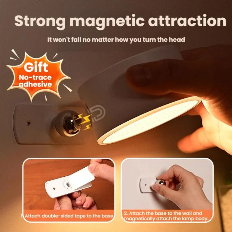 Infrared Remote Control Version Magnetic 360-degree Rotating Rechargeable Wall Light Night Light for Cabinets, Closet, Hallway 1200mAh - Image 5