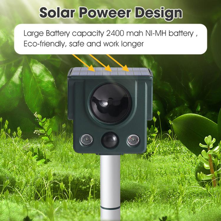 Infrared Sensor LED Strobe Ultrasonic Solar-Powered Animal Repellent(SJZ058) - Image 6