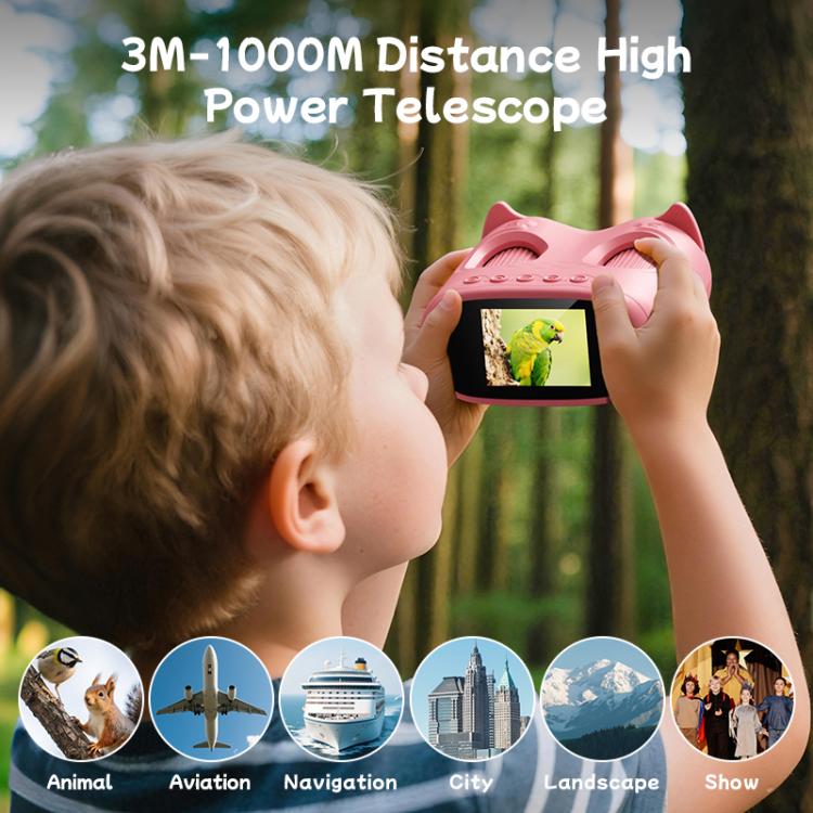 inskam 387 2MP 2-inch Display 2-in-1 Kids Digital Microscope & Binocular Telescope(Pink) - Image 9
