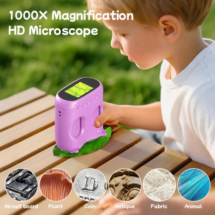 inskam 387 2MP 2-inch Display 2-in-1 Kids Digital Microscope & Binocular Telescope(Purple) - Image 8