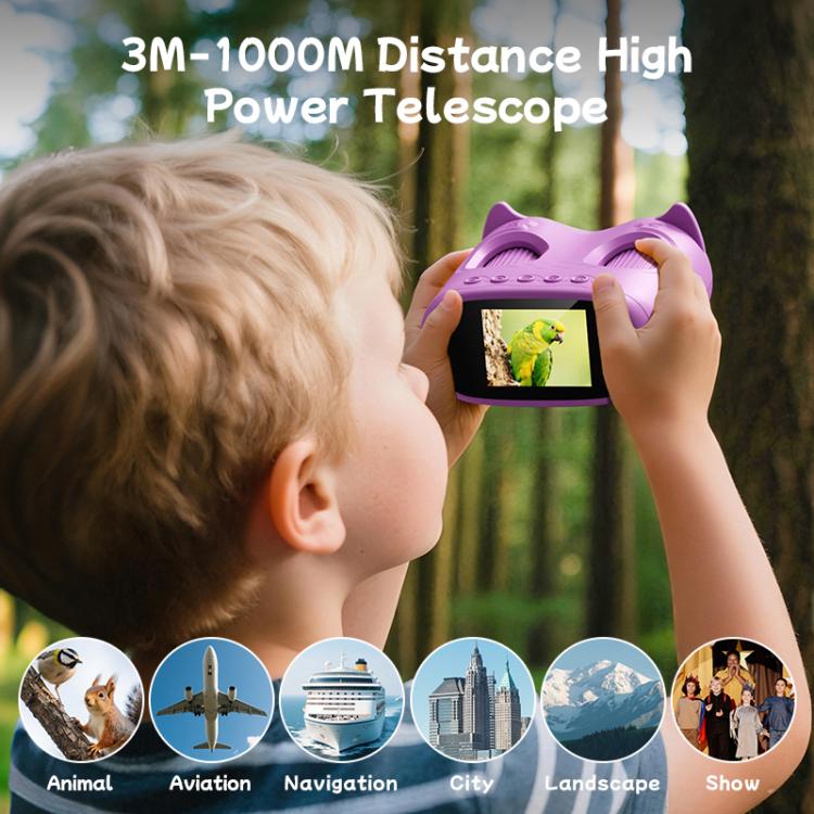 inskam 387 2MP 2-inch Display 2-in-1 Kids Digital Microscope & Binocular Telescope(Purple) - Image 9