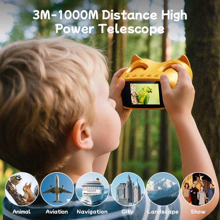 inskam 387 2MP 2-inch Display 2-in-1 Kids Digital Microscope & Binocular Telescope(Yellow) - Image 9