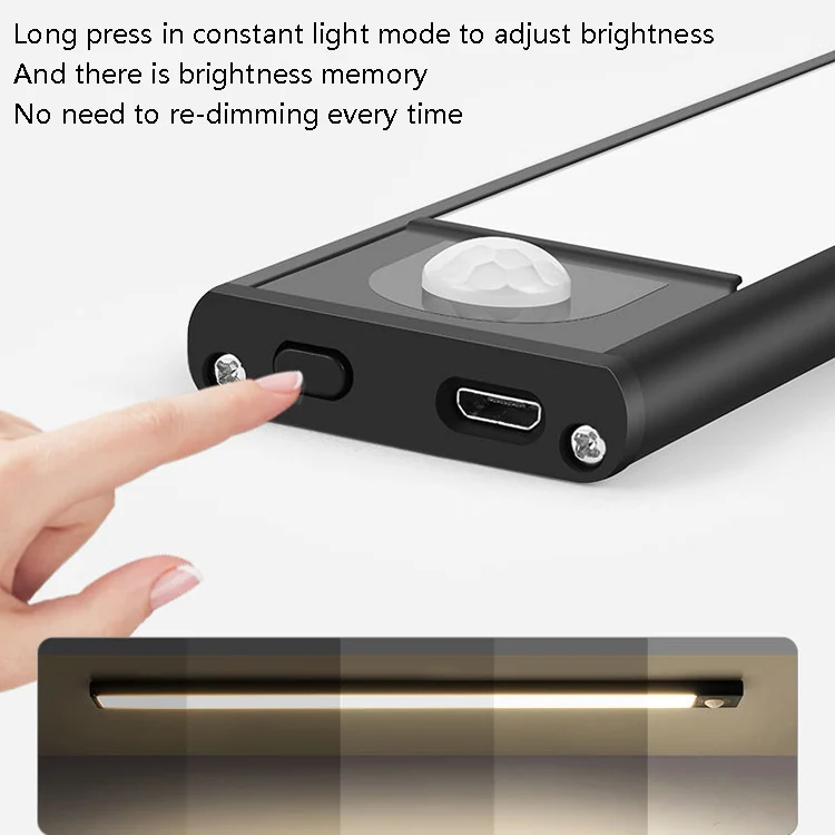 Intelligent Automatic Human Body Induction Wireless LED Lamp 20cm(Black + Warm Light) - Image 4