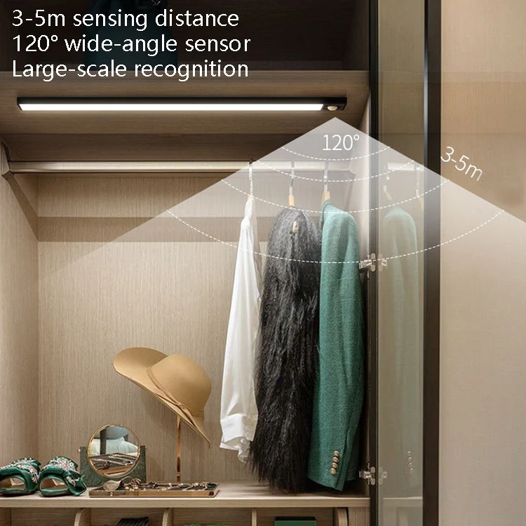Intelligent Automatic Human Body Induction Wireless LED Lamp 80cm(Silver + White Light) - Image 6