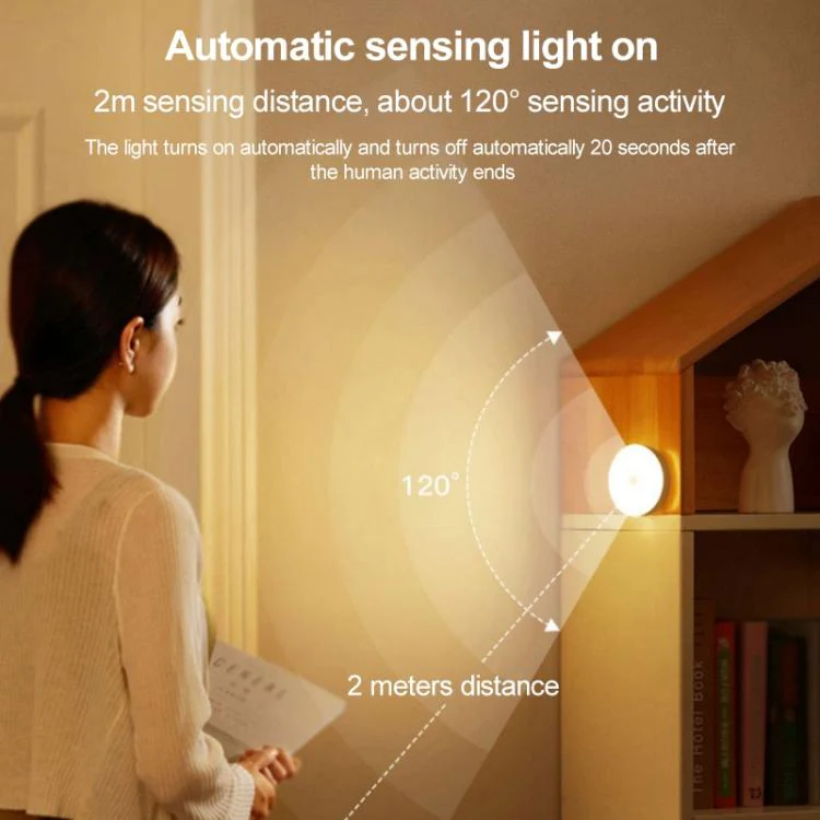 Intelligent Human Body Induction LED Night Light Bedside Lamp with Switch(2-Colors Light) - Image 3