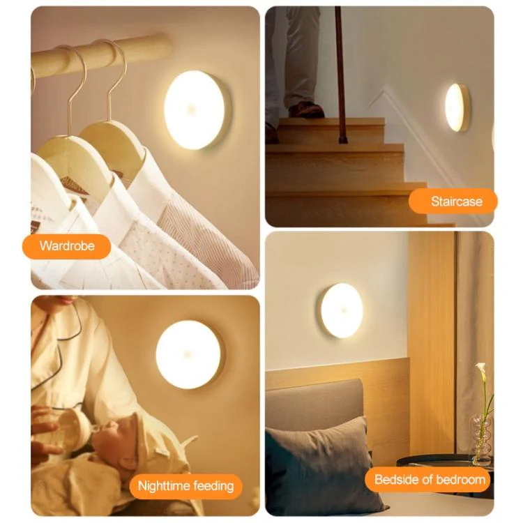 Intelligent Human Body Induction LED Night Light Bedside Lamp with Switch(2-Colors Light) - Image 6