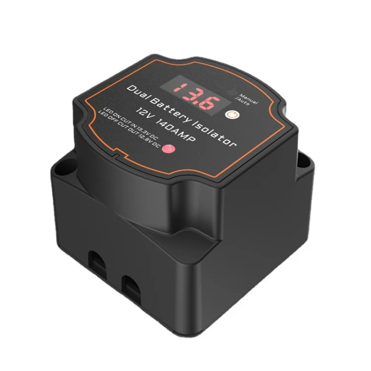 IP68 12V 140A Car Yacht RV Smart Dual Battery Isolation Controller VSR Digital Display Voltmeter - Image 4
