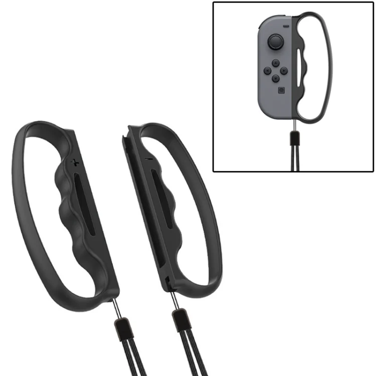 iPlay Small Handle Boxing Grip Gamepad Grip with Strap for Switch Joy-Con(Black)