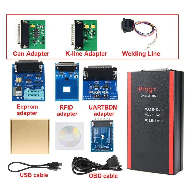 Iprog+ Pro V48 Car Key Programmer Odometer Correction Airbag Reset Tool - Image 8