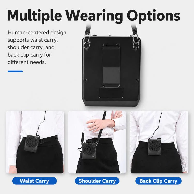 J-801 Portable Waist Hanging Microphone Teaching Voice Amplifier(EU Plug) - Image 7
