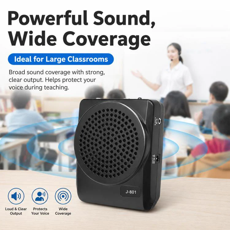 J-801 Portable Waist Hanging Microphone Teaching Voice Amplifier(UK Plug) - Image 5