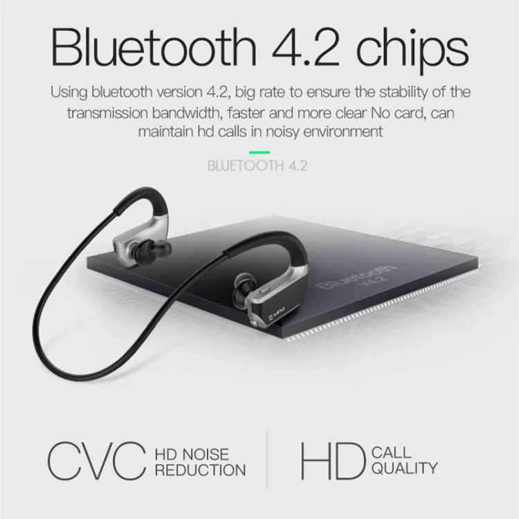 J2 Bluetooth 4.2 Binaural Hanging Type Wireless Sports Bluetooth Earphone, Built-in Memory (Red) - Image 7