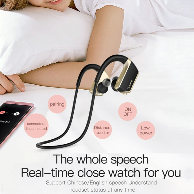 J2 Bluetooth 4.2 Binaural Hanging Type Wireless Sports Bluetooth Earphone, Built-in Memory (Silver) - Image 5