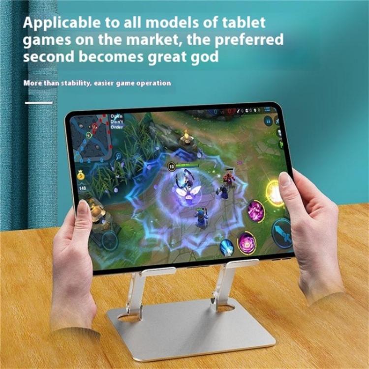 J23S Folding Height Adjustable Desktop Tablet Metal Cooling Holder(Silver) - Image 4