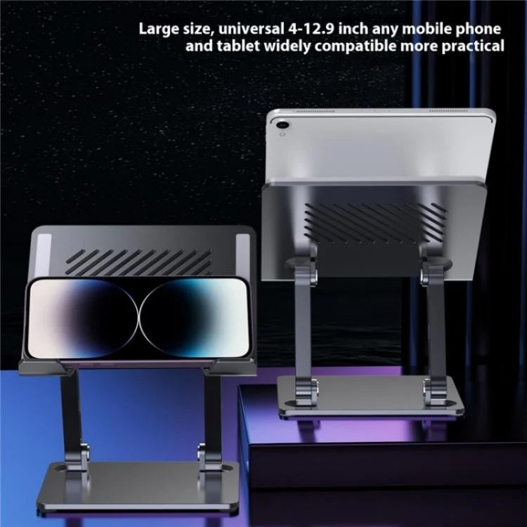 J26S Adjustable Foldable Desktop Tablet Alloy Steel Metal Stand(Grey) - Image 9