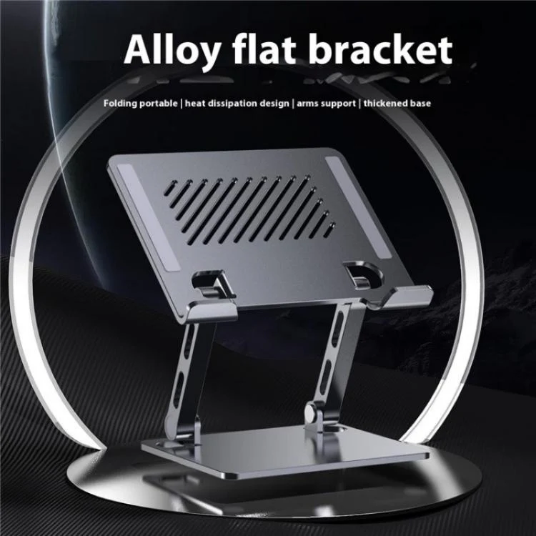 J26S Adjustable Foldable Desktop Tablet Alloy Steel Metal Stand(Silver) - Image 2