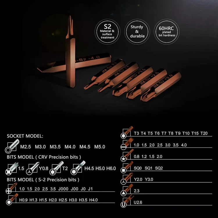 JAKEMY JM-8166 61 in 1 Screwdriver kits Repair Hand Tools Kit - Image 5