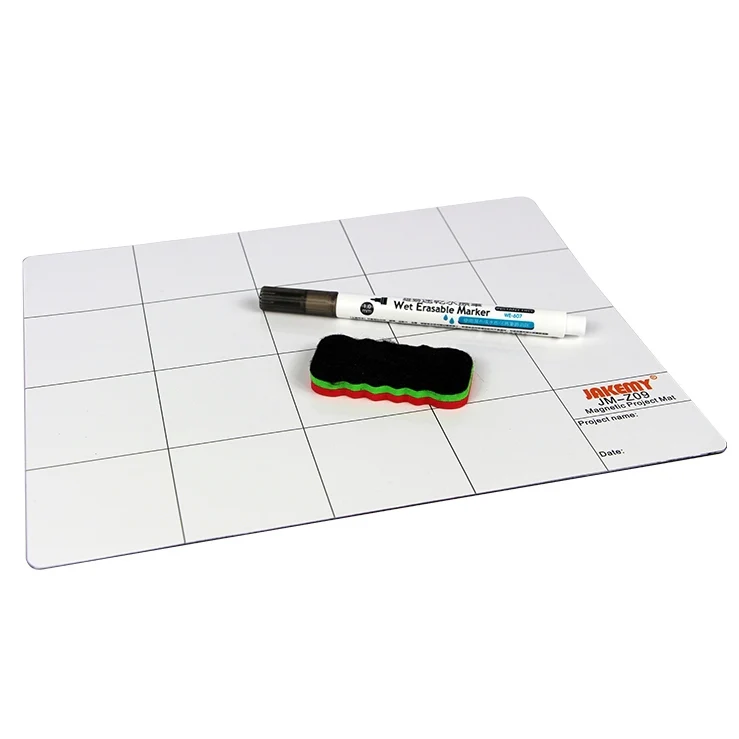 JAKEMY JM-Z09 25cm x 20cm Magnetic Project Mat with Marker Pen for iPhone / Samsung Repairing Tools - Image 2