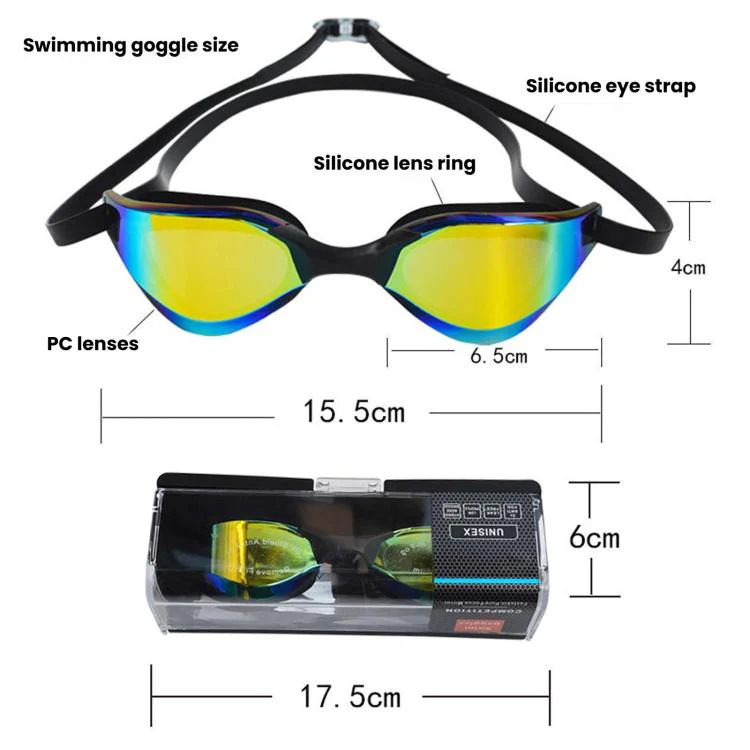 JAZERO Adult Racing Anti-Fog HD Swimming Goggles, Outdoor Training Glasses For Men Women(Electroplated Purple) - Image 8