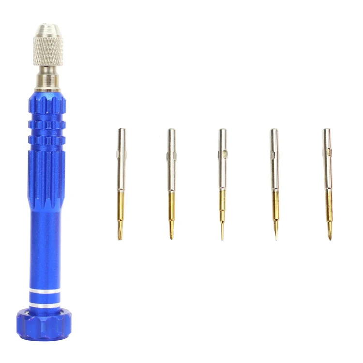 JF-6688 5 in 1 Metal Multi-purpose Pen Style Screwdriver Set for Phone Repair(Blue) - Image 2