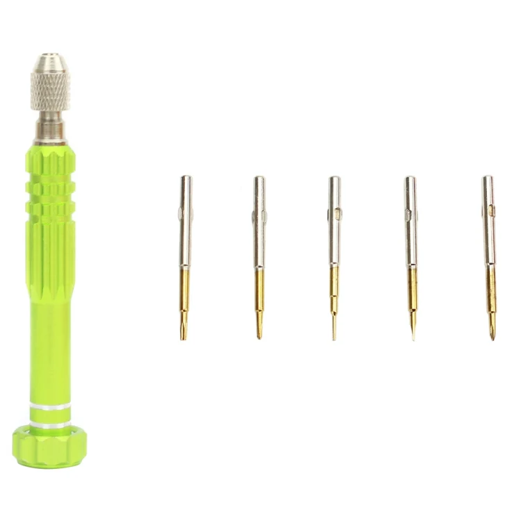 JF-6688 5 in 1 Metal Multi-purpose Pen Style Screwdriver Set for Phone Repair(Green) - Image 2