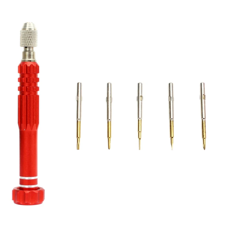 JF-6688 5 in 1 Metal Multi-purpose Pen Style Screwdriver Set for Phone Repair(Red) - Image 2