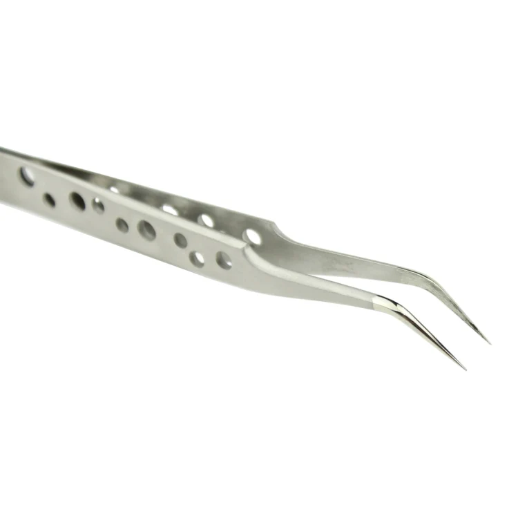 JIAFA JF-602 High-strength Curved Tip Tweezers(Silver) - Image 4