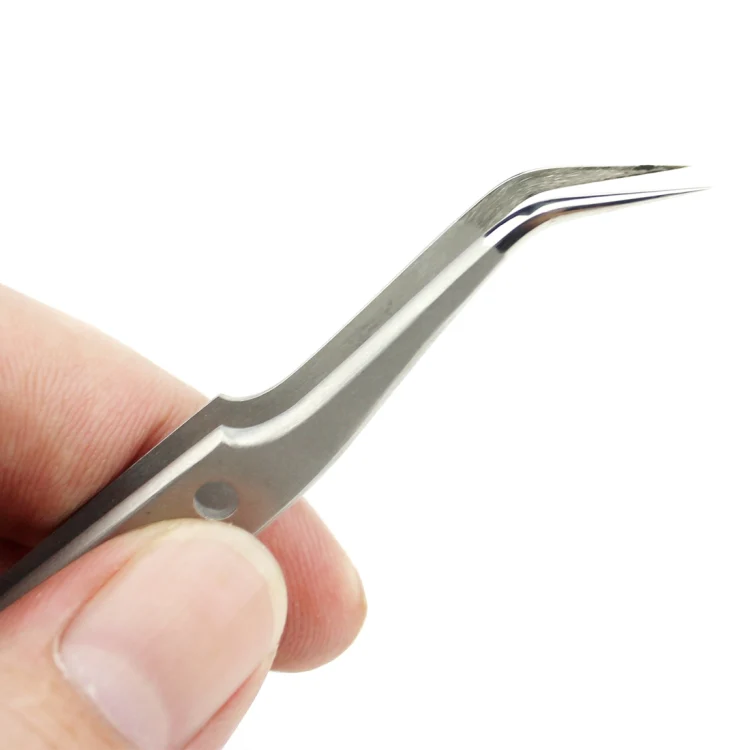 JIAFA JF-602 High-strength Curved Tip Tweezers(Silver) - Image 5