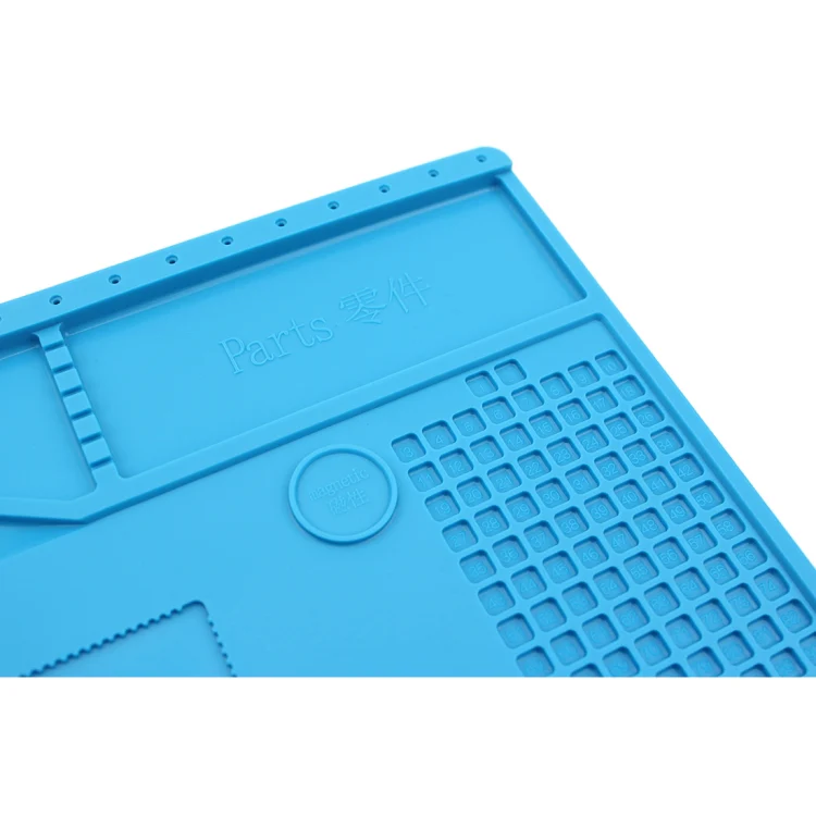 JIAFA S-150 Maintenance Platform Heat-resistant Repair Insulation Pad Silicone Mats with Screws Position(Blue) - Image 6