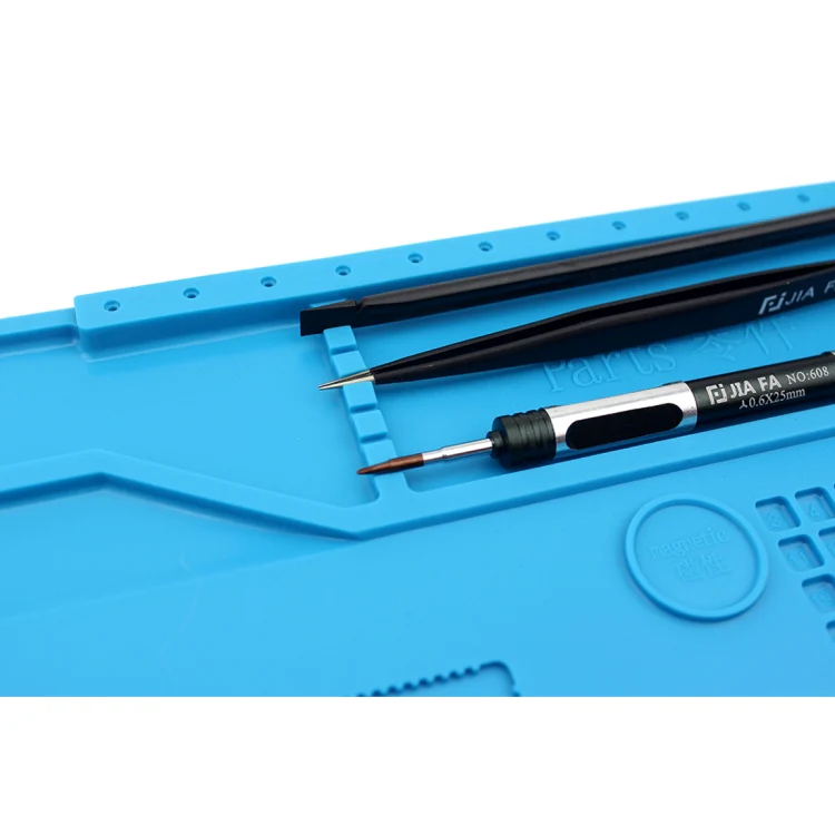 JIAFA S-150 Maintenance Platform Heat-resistant Repair Insulation Pad Silicone Mats with Screws Position(Blue) - Image 7