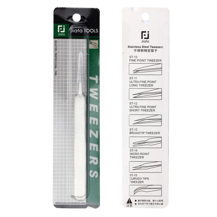 JIAFA ST-14 High-Hardness Anti-Magnetic Anti-Acid Steel Tweezers - Image 4