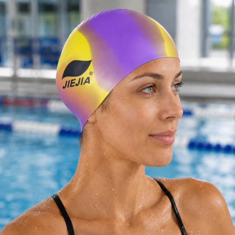 JIEJIA Extra Large Elastic Waterproof Silicone Swim Cap(MC701)