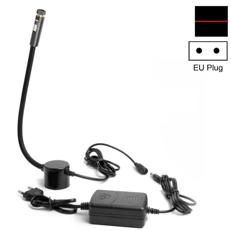 JINGMAI 100MW Line Red Light Plug Type Hose Magnetic Adjustable Infrared Laser Positioning LED Work Light(EU Plug)