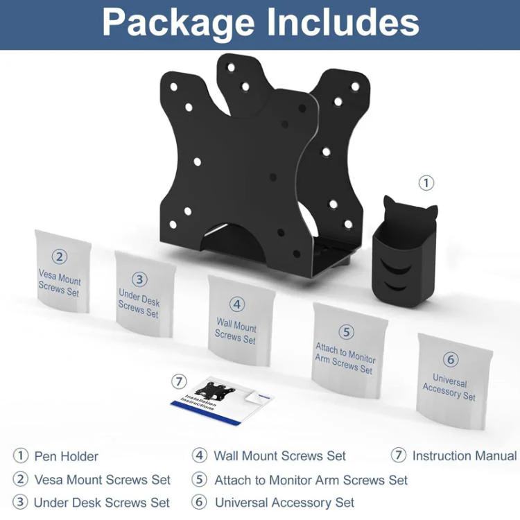 JJ-9402-B-0 Adjustable PC Mounting Bracket VESA Panel Hanger - Image 7