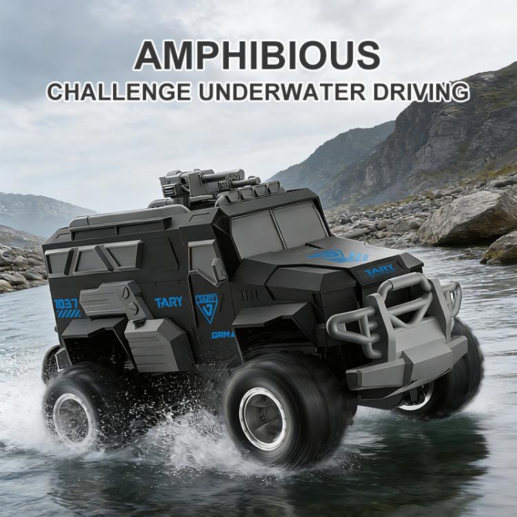 JJR/C Q241 Four-Wheel Drive Amphibious Explosion Proof Waterproof Remote Control Armored Vehicle(Black) - Image 8