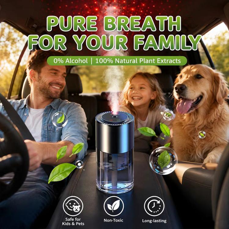 JK-577-2 Water Cup-Style Smart Car Aroma Diffuser with Starry Sky Projection(Black) - Image 5