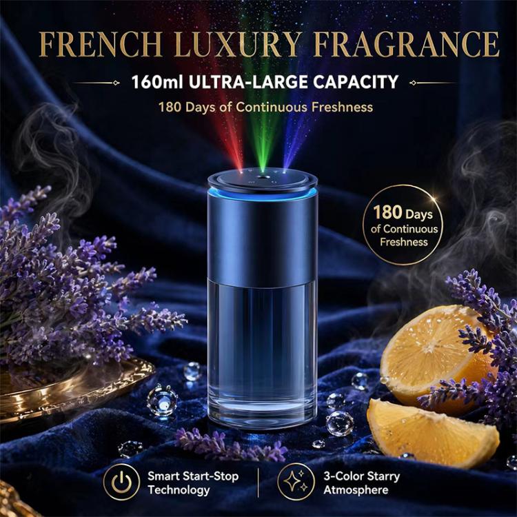 JK-587 Tri-color Starry Sky Light Smart Car Aroma Diffuser(Black) - Image 5