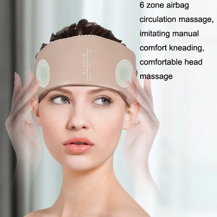 JKQ-121 Head Massager Multifunctional Hot Compress Headache Sleep Aid Head Therapy Instrument(Camel) - Image 3