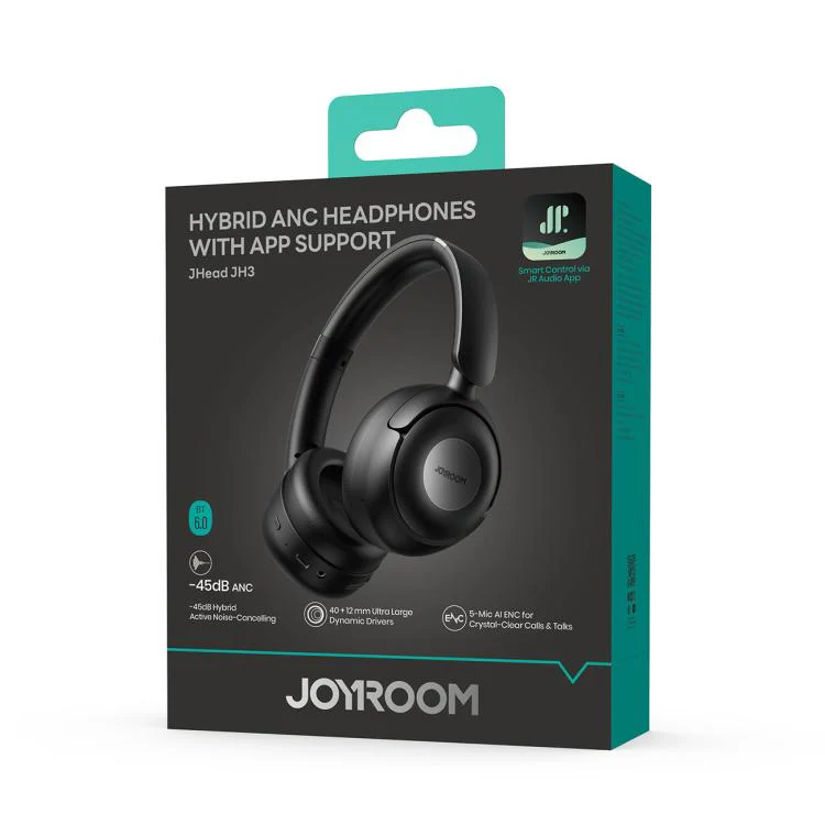 JOYROOM JHead Series JR-JH3 Hybrid Active Noise Reduction Bluetooth Earphone(Black) - Image 8